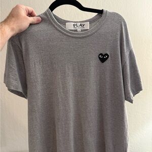 Comme des Garcons PLAY Gray Short Sleeve Tee